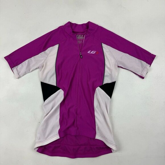Louis Garneau Women’s Breeze Vent Jersey Cycling Sz S Polyester Spandex Magenta - Picture 2 of 4